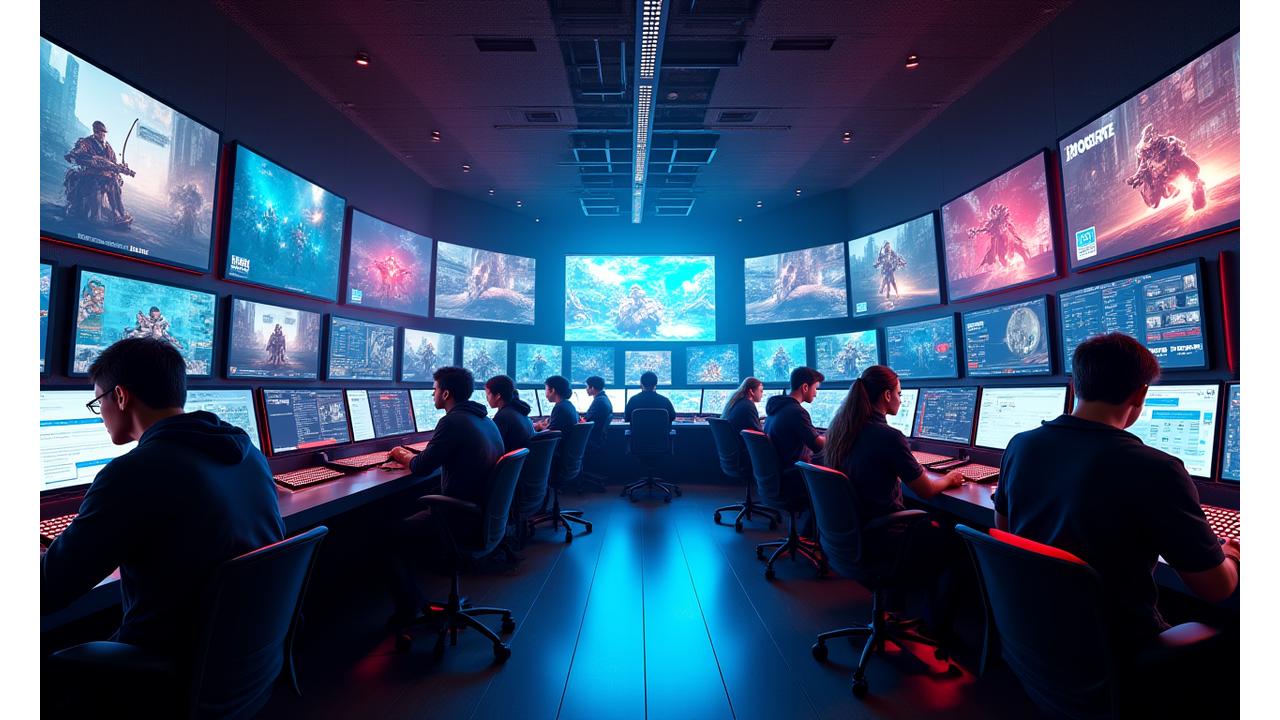 Canlı yayın için prodüksiyon kontrol odası