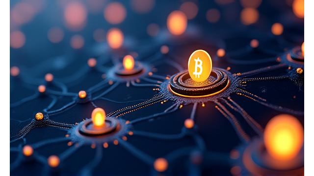 Dijital para birimi ikonları ve blockchain sembolleri